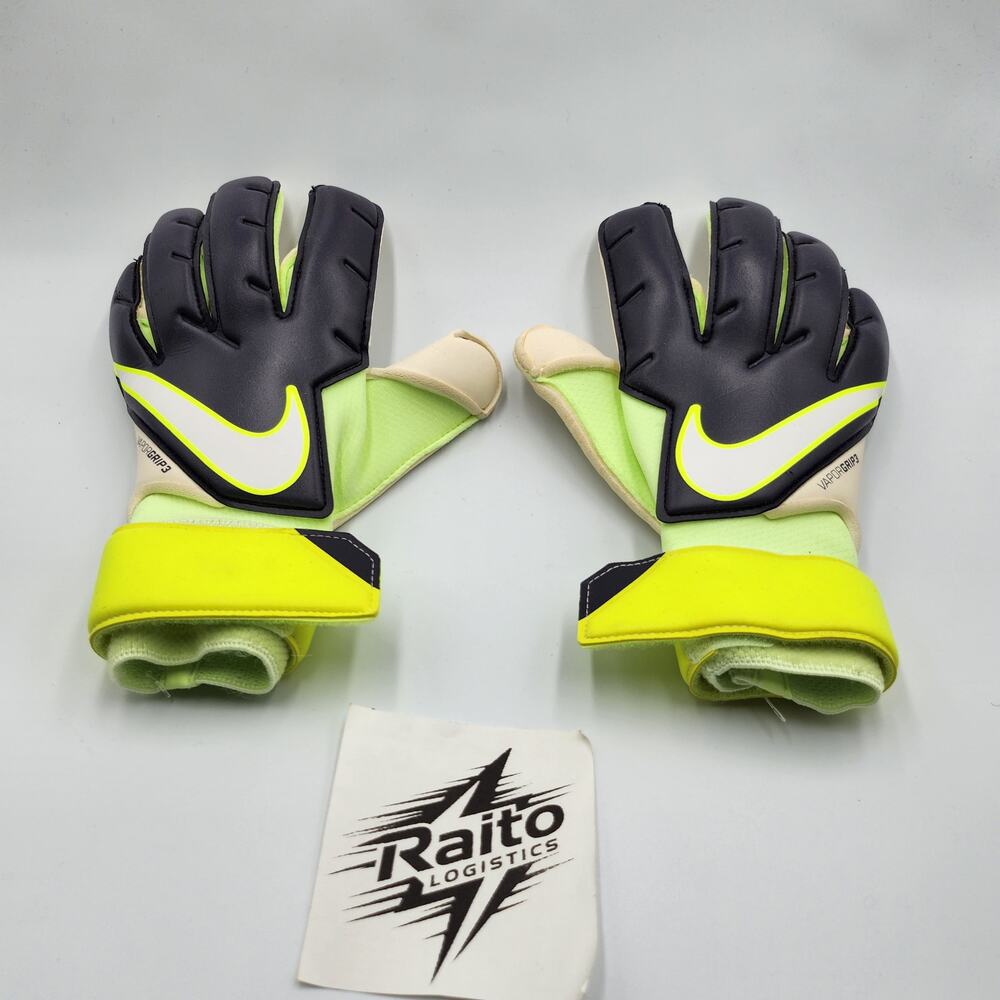 Mens Size 7 Nike Goalkeeper Gloves Vapor Grip 3 Adjustable Straps DM4008-015